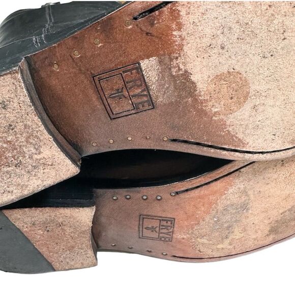 Frye Melissa Button Leather Riding Slip On Mid Calf Boots 77167 Women’s Size 6 - Picture 16 of 16